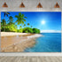 Tropical Seaside Backdrop FHZON 5x3ft Summer Beach Hawaii Island Palm Trees Photography Background for Boys Girls Adults Portrait Holiday Travel S...